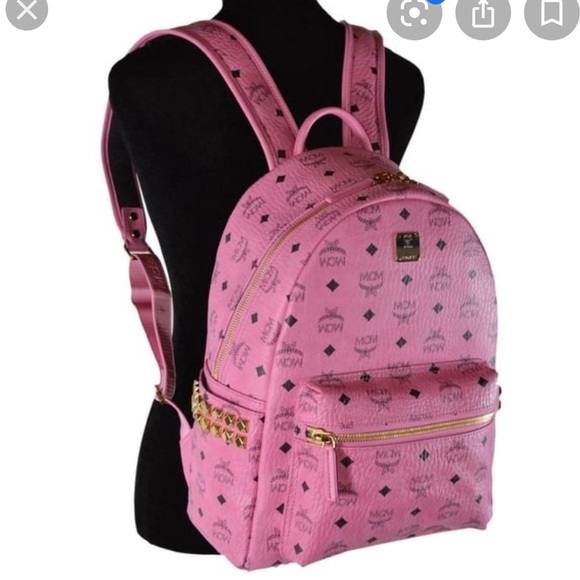 MCM Handbags - AUTHENTIC PINK STARK SIDE STUDS MCM BACKPACK 🎒